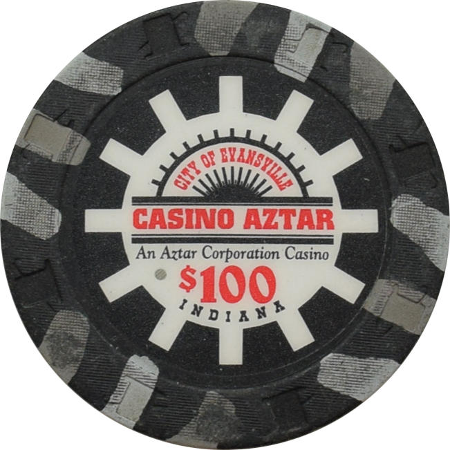 Casino Aztar Evansville Indiana $100 Primary Chip