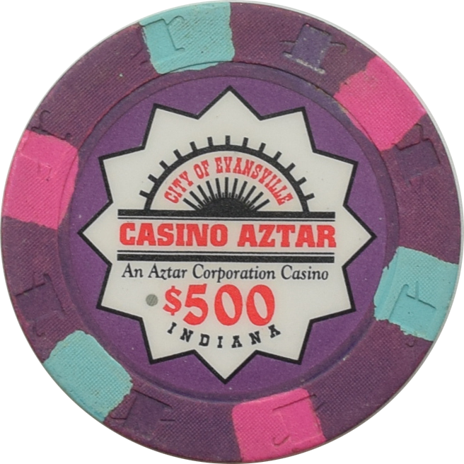Casino Aztar Evansville Indiana $500 Primary Chip