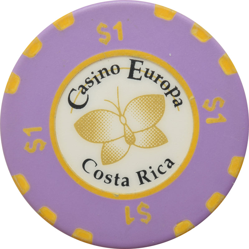 Casino Europa San Jose Costa Rica $1 Chip Bourgogne et Grasset