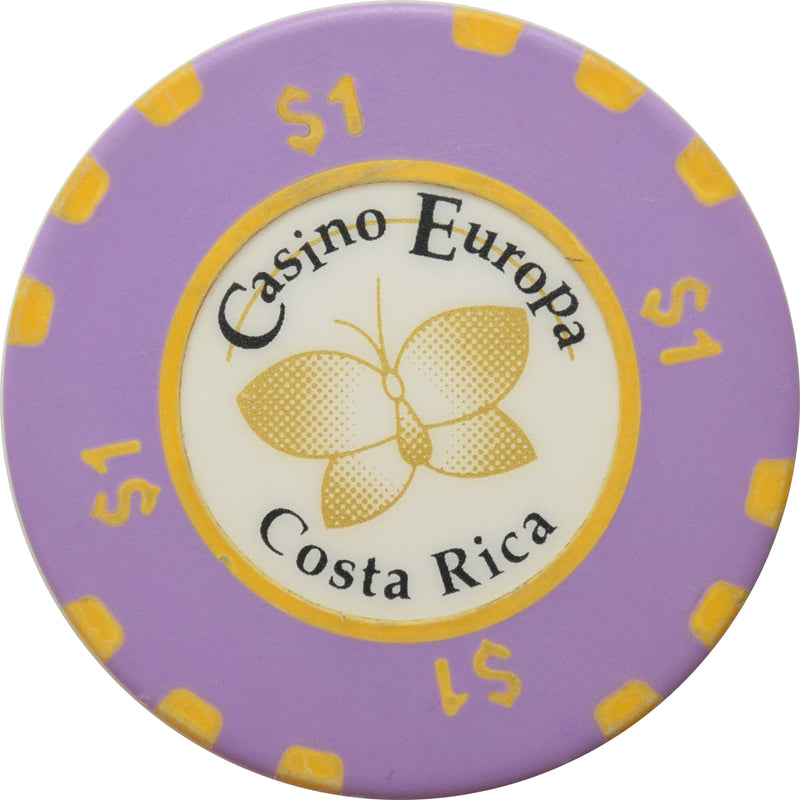 Casino Europa San Jose Costa Rica $1 Chip Bourgogne et Grasset
