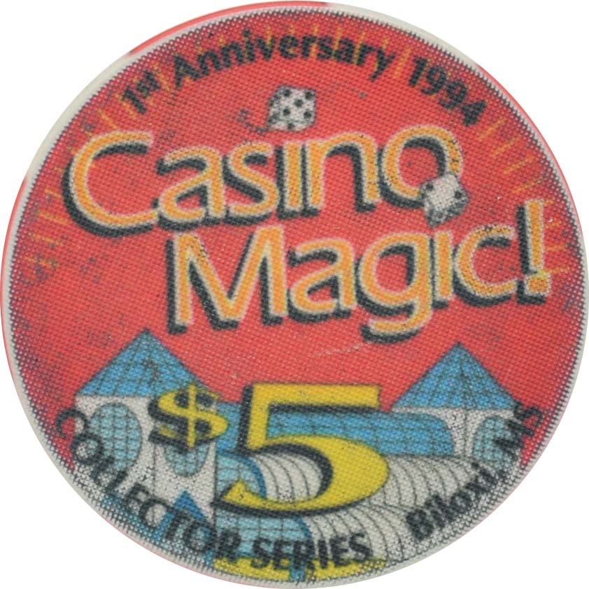 Casino Magic Biloxi Mississippi $5 1st Anniversary Chip