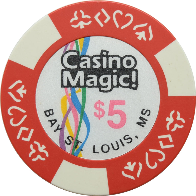 Casino Magic Bay St Louis Mississippi $5 Chip Bud Jones