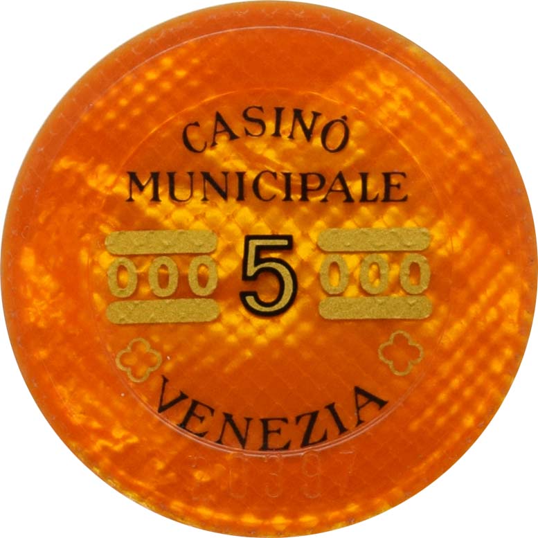Casino Municipale (Casino di Venezia) Venezia Italy 5 ITL Chip
