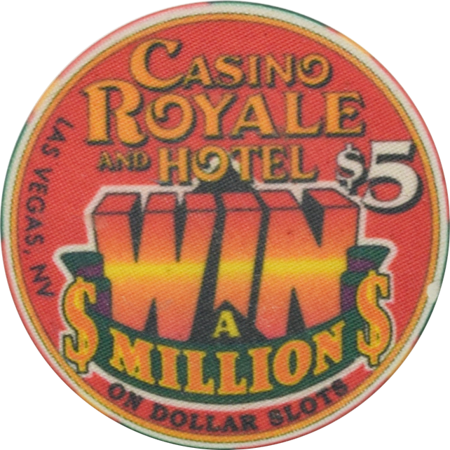 Casino Royale Las Vegas Nevada $5 Win A Million Chip 1994