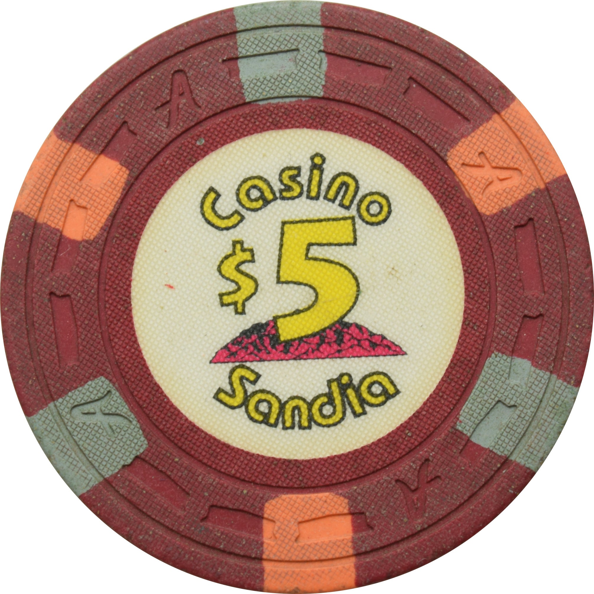 Sandia Casino Albuquerque New Mexico $5 Chip