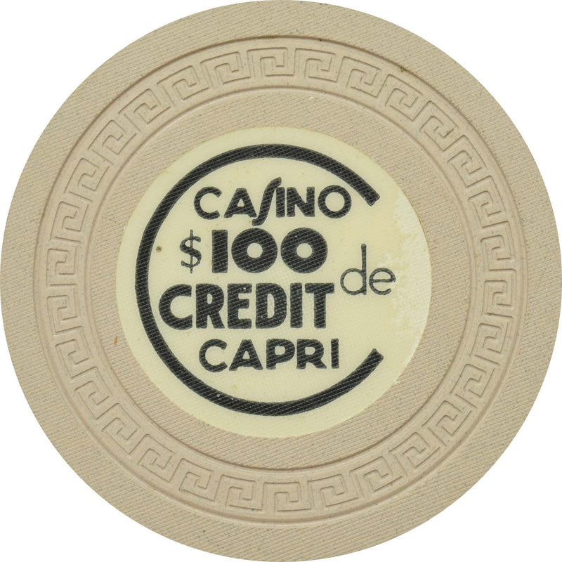 Casino de Capri Havana Cuba $100 Credit Chip