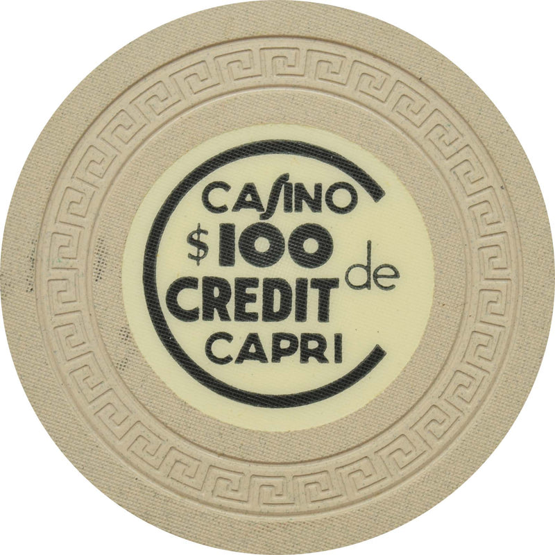 Casino de Capri Havana Cuba $100 Credit Chip