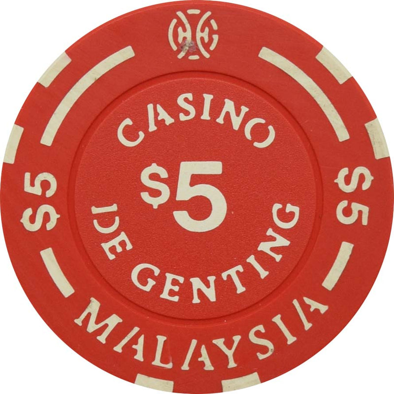 Casino de Genting $5 Chip Genting Highlands Malaysia