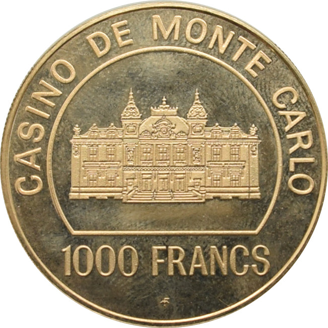 Casino de Monte Carlo 1000 Francs Gaming Token Gold 16.1 Gram Proof 1979