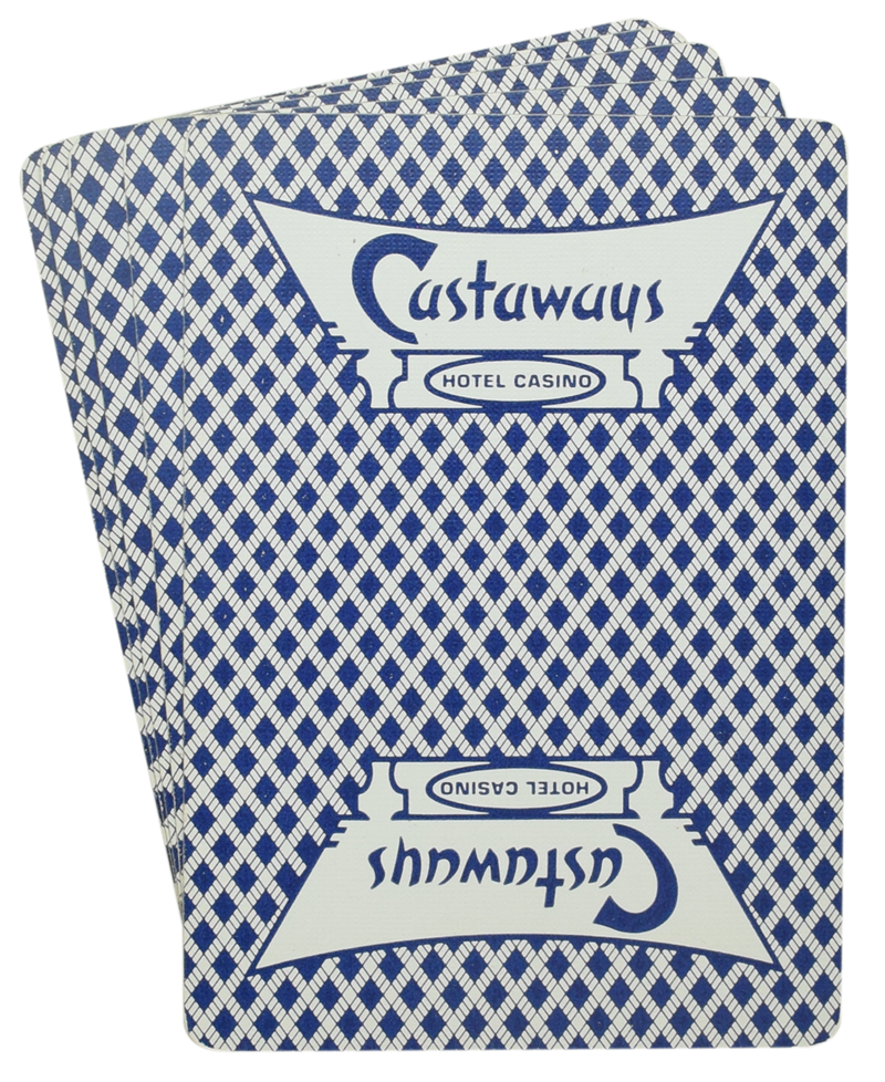 Castaways Casino Las Vegas Used Blue Playing Card Deck