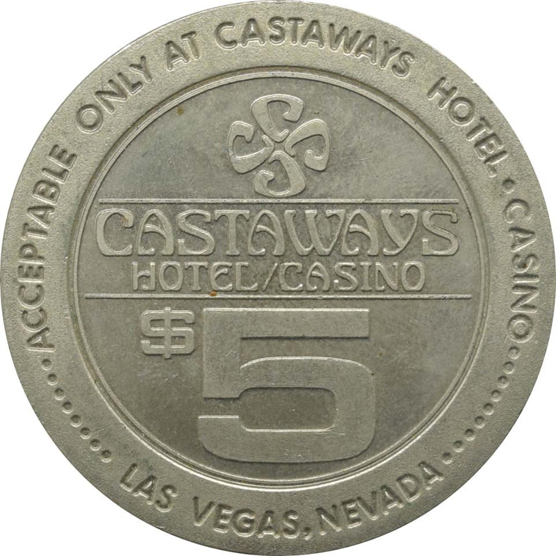 Castaways Casino Las Vegas Nevada $5 Token 1986