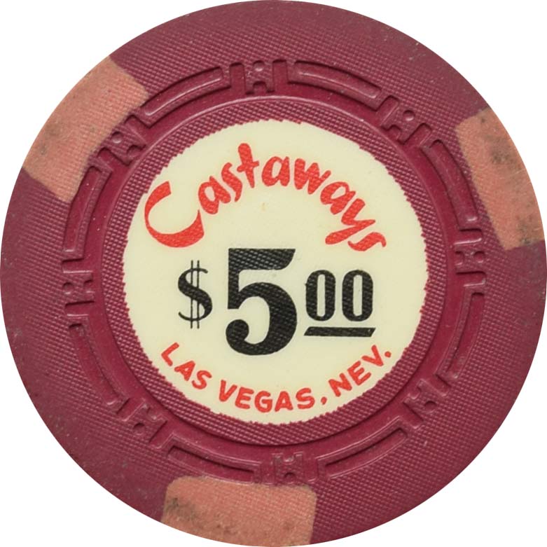Castaways Casino Las Vegas Nevada $5 Chip 1963