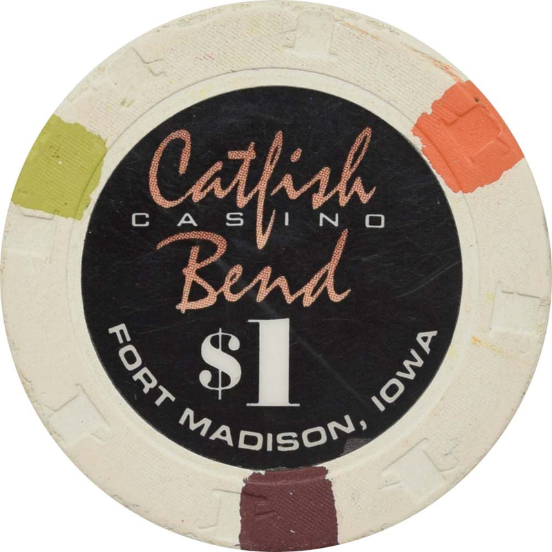 Catfish Bend Casino Burlington/Ft. Madison Iowa $1 Chip