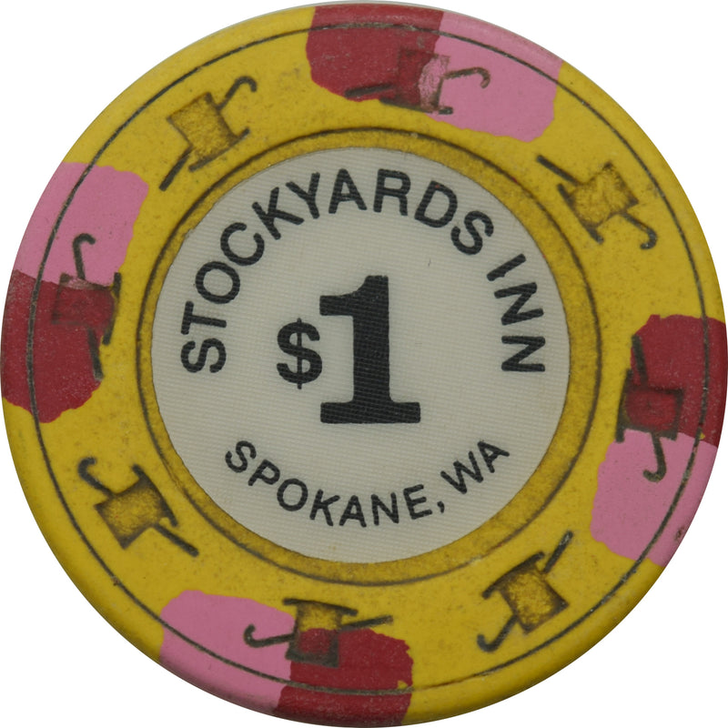 Cattleman's Club/Stockyards Inn Card Room $1 Chip Spokane Washington