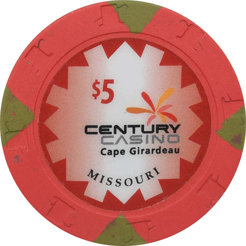 Century Casino Cape Girardeau Missouri $5 Chip