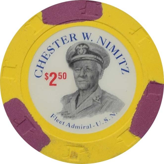 Paulson Generals $2.50 Chester W. Nimitz RHC Fantasy Chip