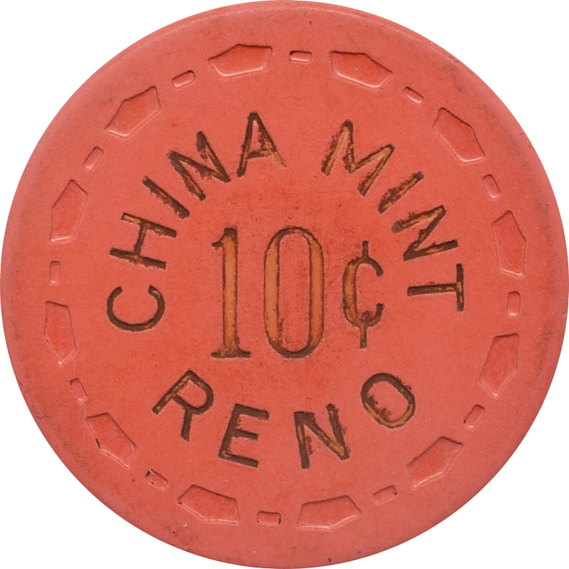 China Mint Casino Reno Nevada 10 Cent Chip 1960