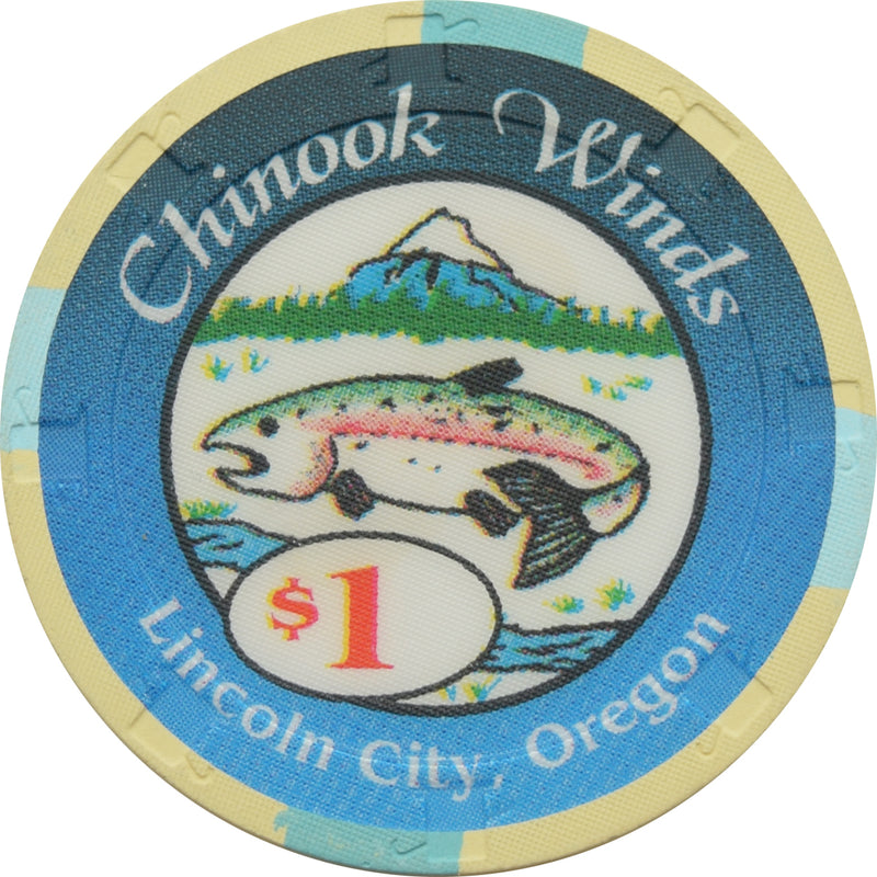Chinook Winds Casino Lincoln City OR $1 Chip
