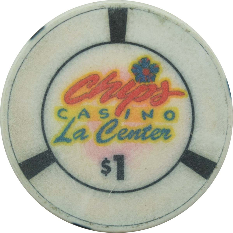 Chips Casino Lakewood Washington $1 Black Spots Chip