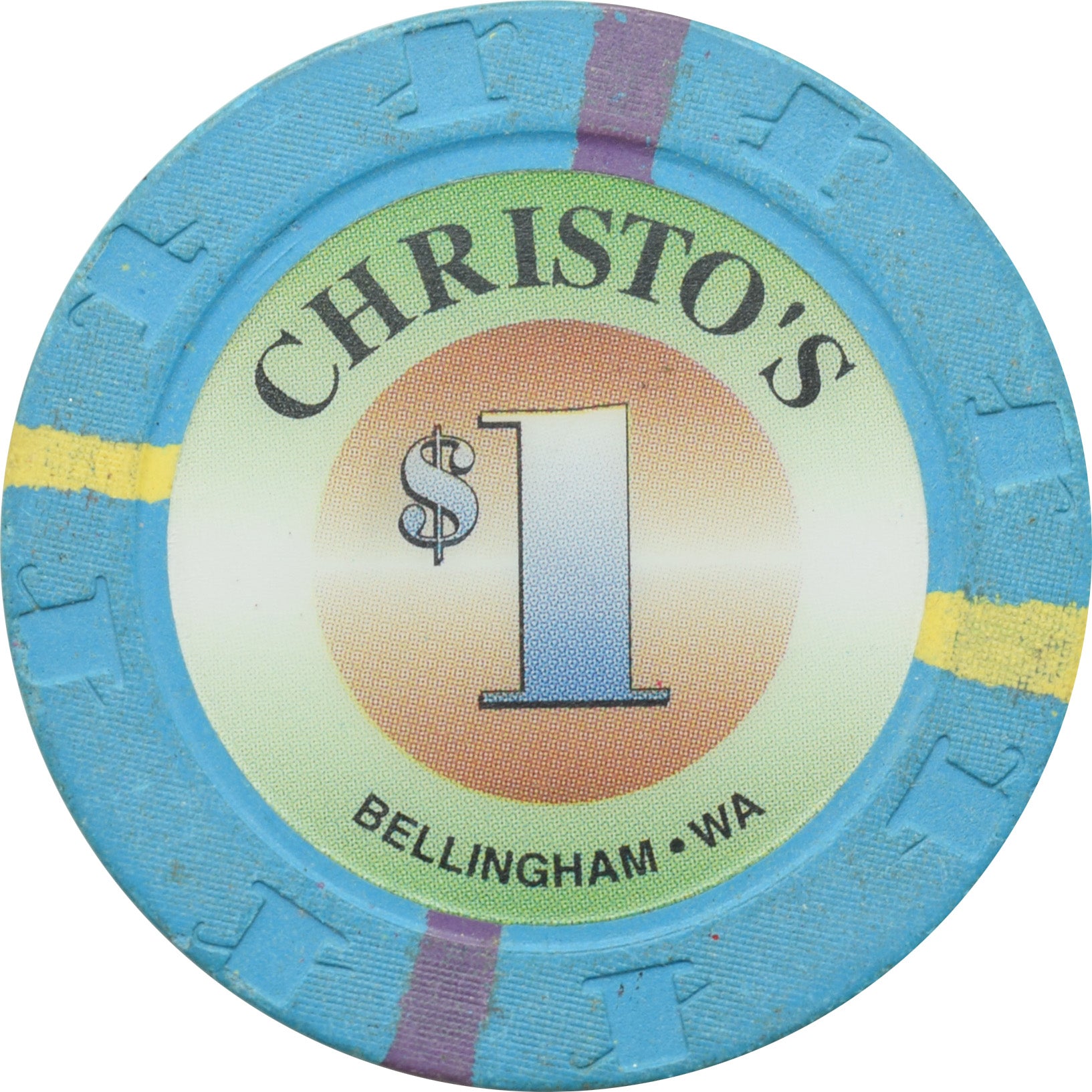 Christo's Casino Bellingham Washington $1 Chip