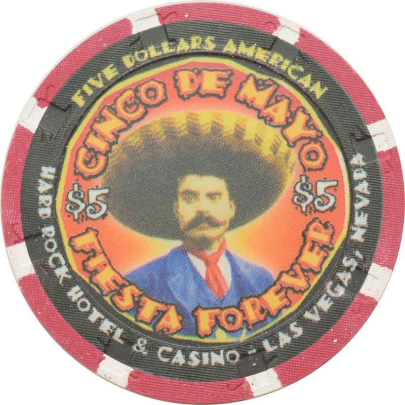 Hard Rock Casino Las Vegas Nevada $5 Cinco de Mayo Chip 2001