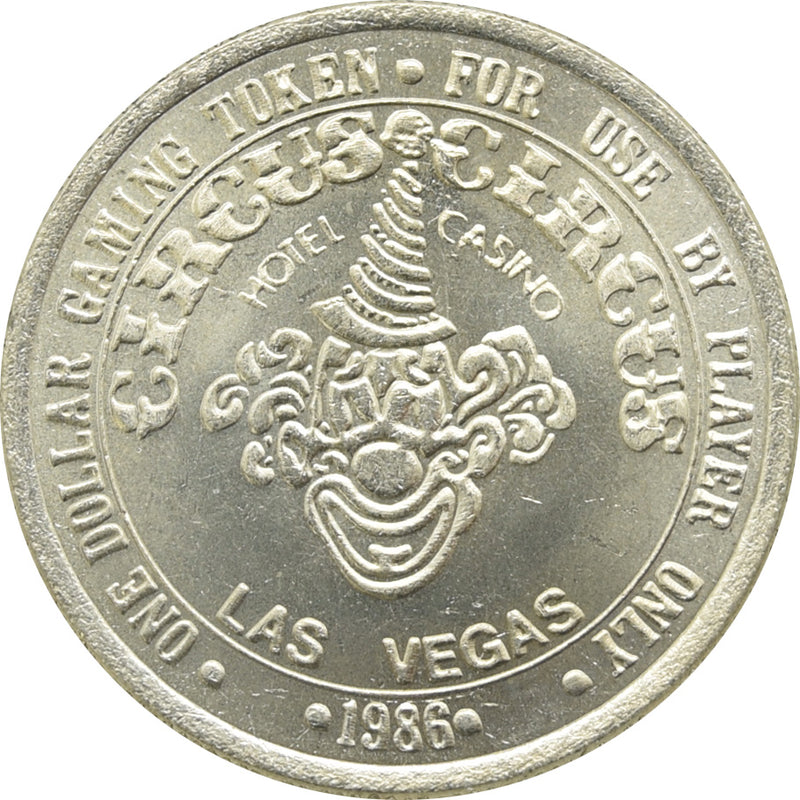 Circus Circus Casino Las Vegas NV $1 Token 1986