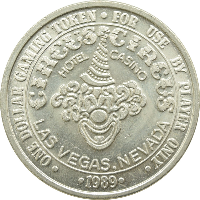 Circus Circus Casino Las Vegas NV $1 Token 1989
