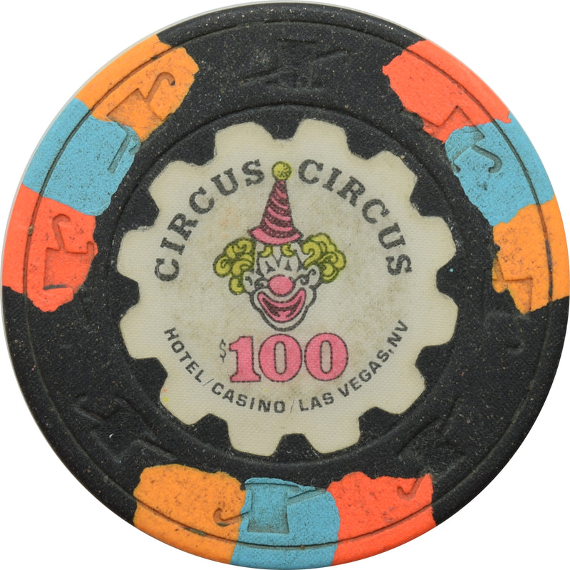 Circus Circus Casino Las Vegas Nevada $100 Chip 1990