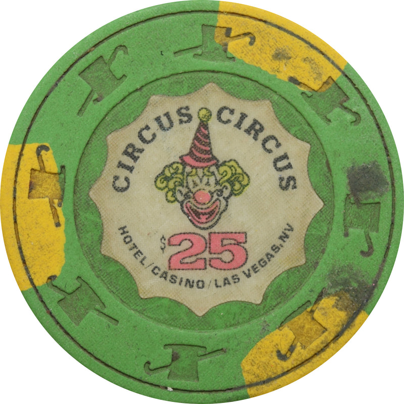Circus Circus Casino Las Vegas Nevada $25 Chip 1990