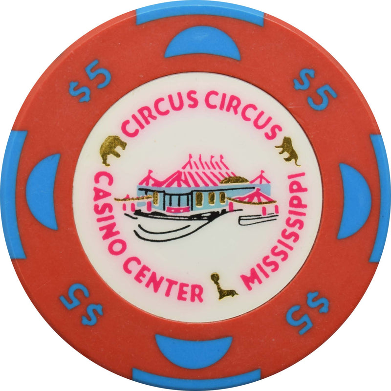 Circus Circus Casino Robinsonville Mississippi $5 Chip