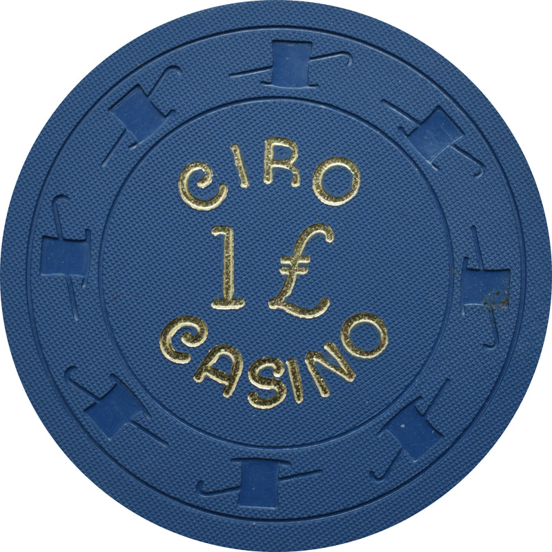 Ciro Casino London United Kingdom UK £1 Chip