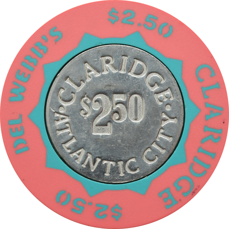 Claridge Casino Atlantic City New Jersey $2.50 Chip