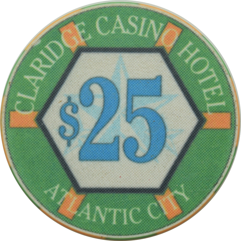 Claridge Casino Atlantic City New Jersey $25 Chip