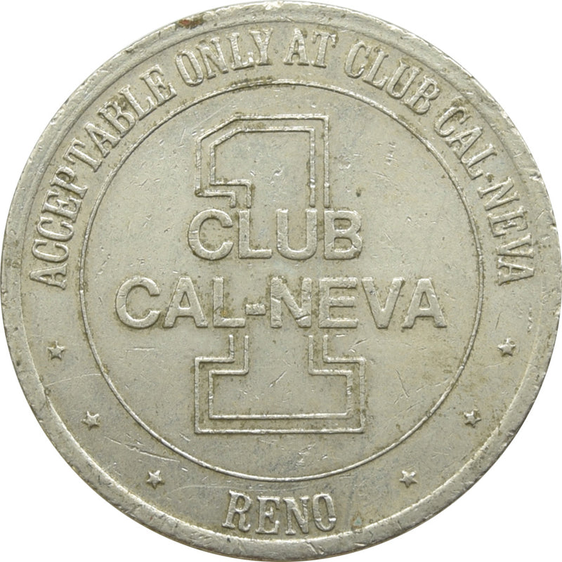 Club Cal-Neva Casino Reno NV $1 Token 1979