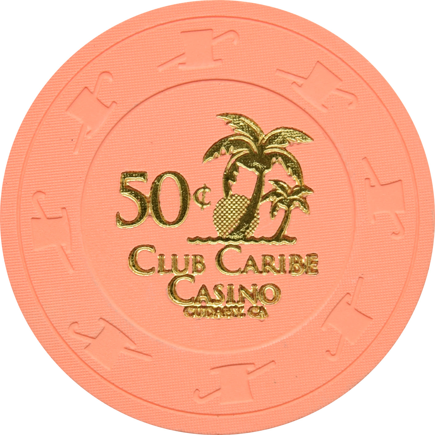 Club Caribe Casino Cudahy California 50 Cent Chip