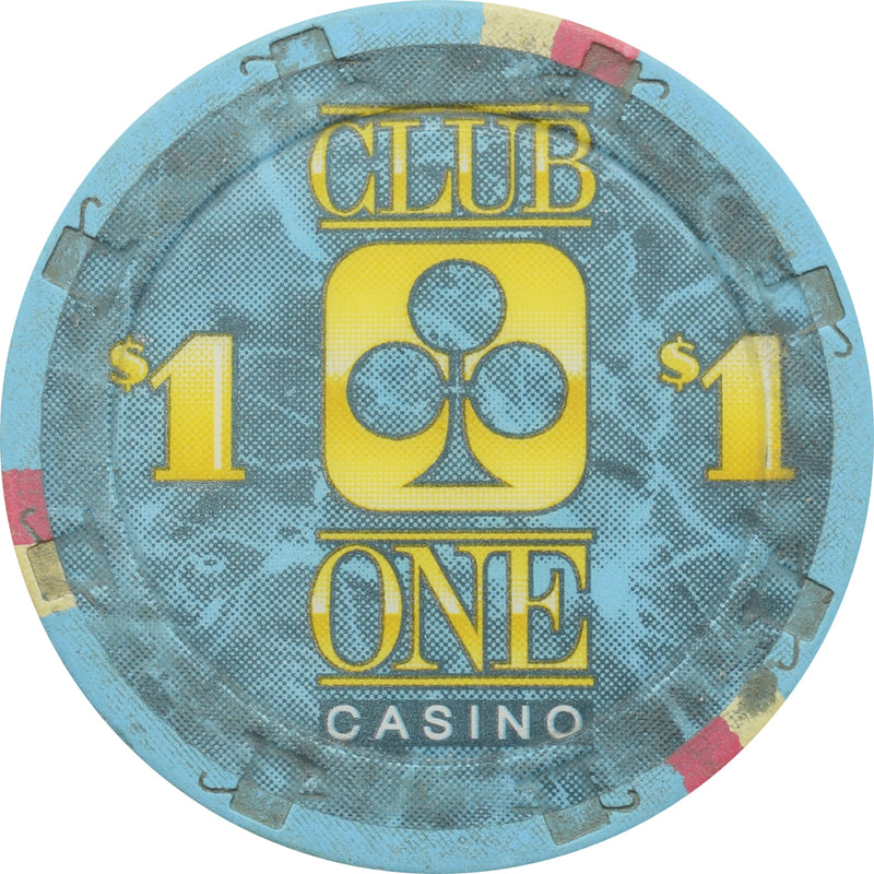 Club One Casino Fresno California $1 Chip