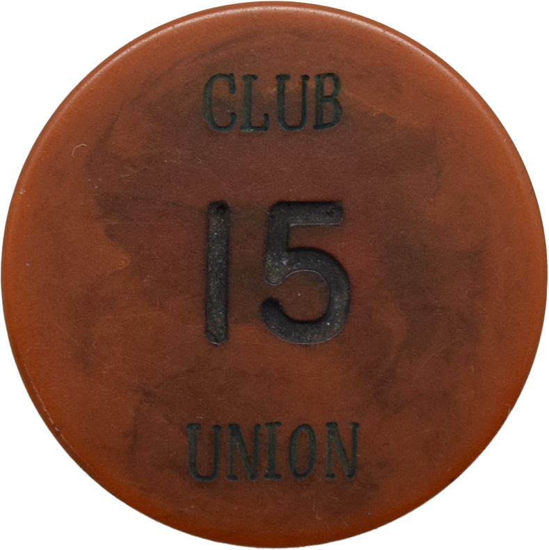 Club Union Casino Santiago de Cuba $15 Chip