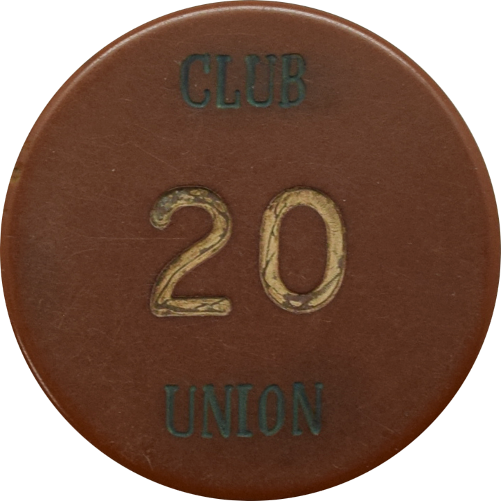 Club Union Casino Santiago de Cuba $20 Chip