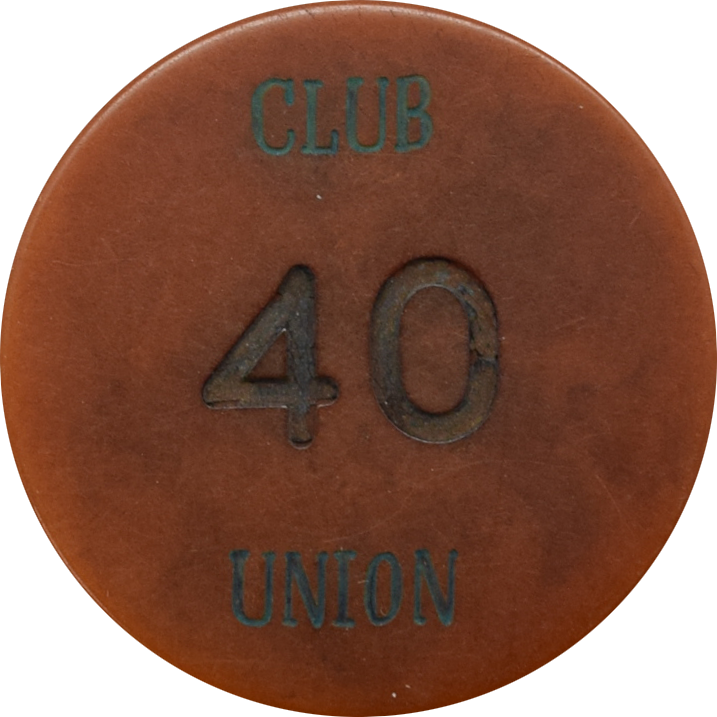 Club Union Casino Santiago de Cuba $40 Chip