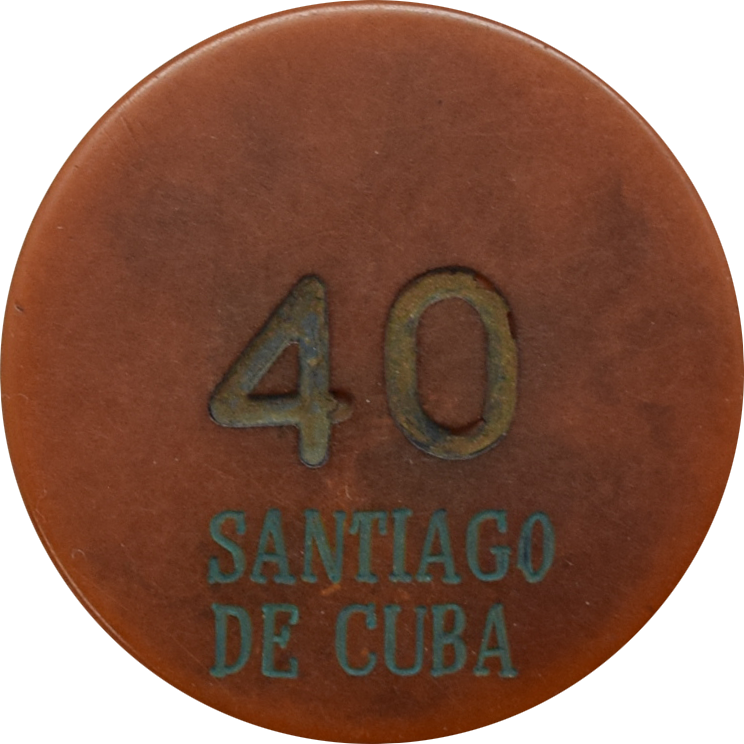 Club Union Casino Santiago de Cuba $40 Chip