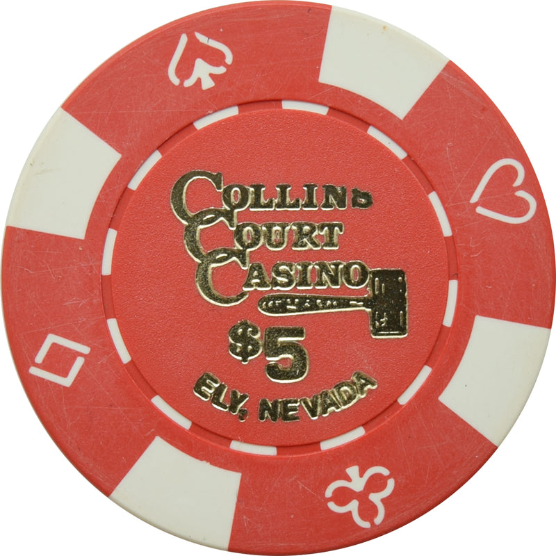 Collins Court Casino Ely Nevada $5 Chip 1992