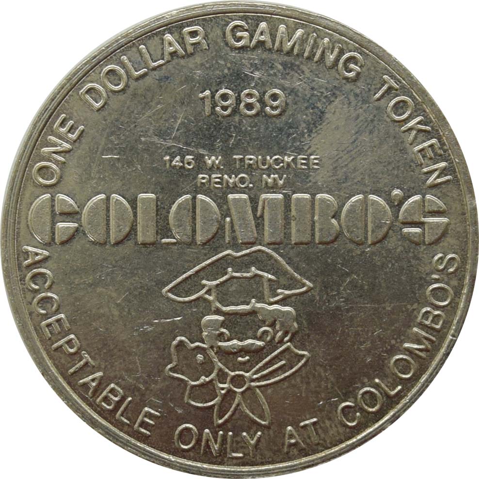 Colombo's Reno Nevada $1 Token 1989