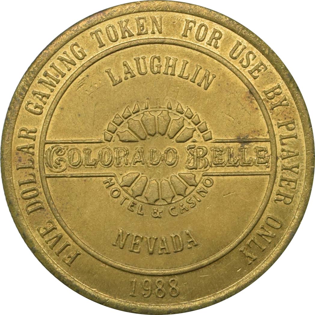 Colorado Belle Casino Laughlin Nevada $5 Token 1988