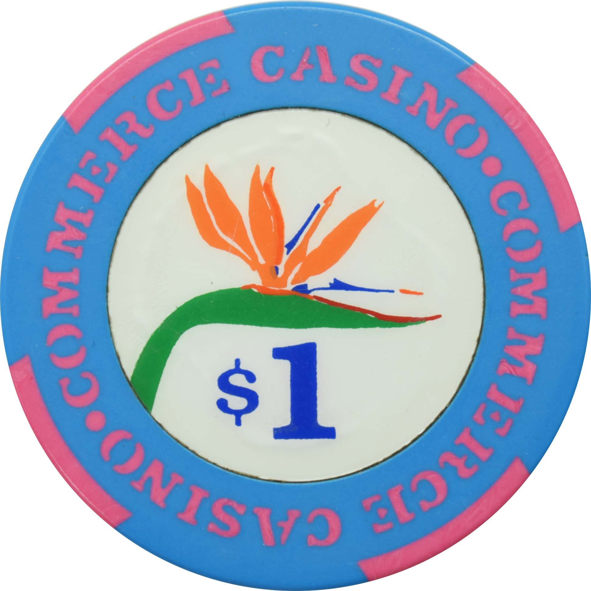 Commerce Casino Commerce California $1 Chip #3