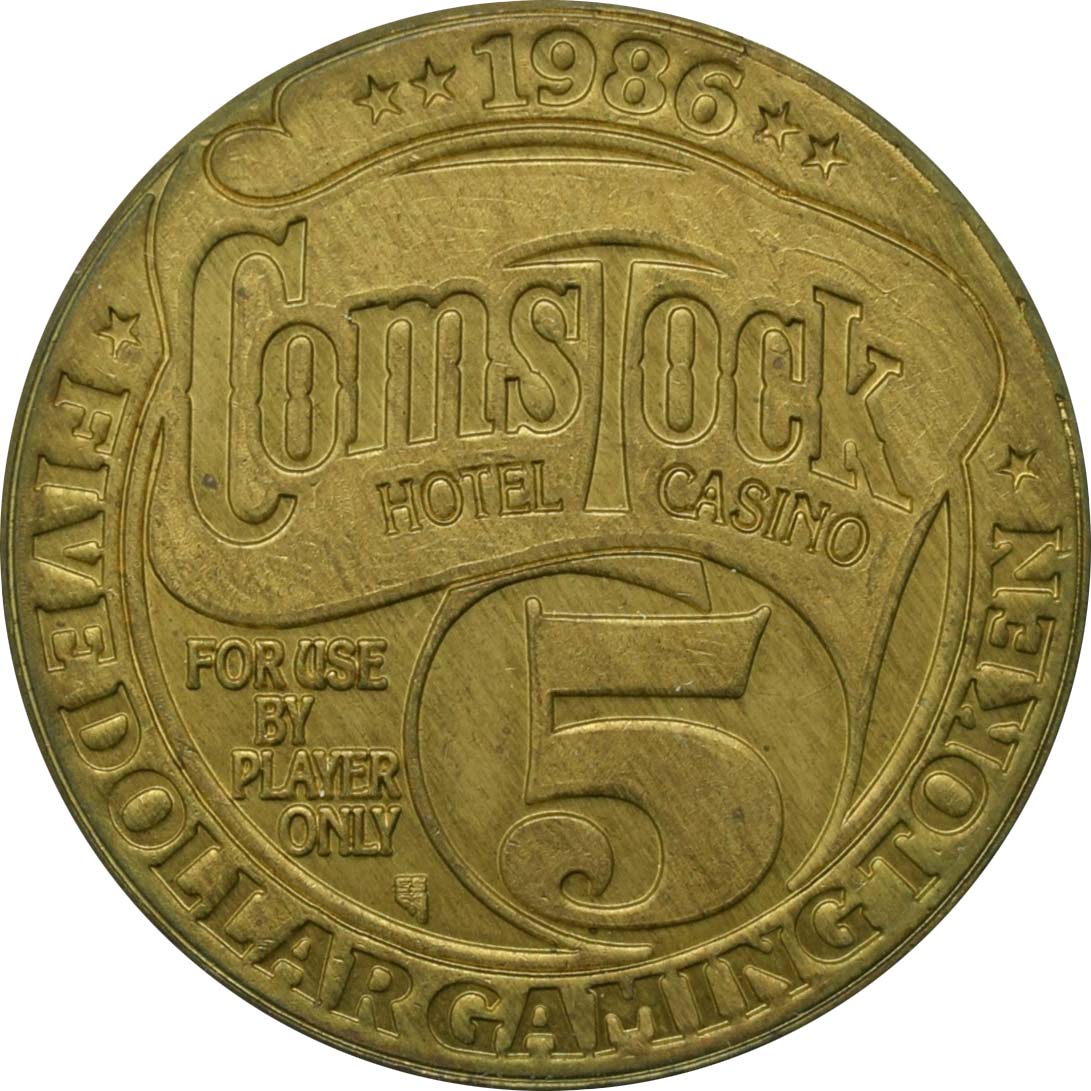 Comstock Casino Reno Nevada $5 Token 1986