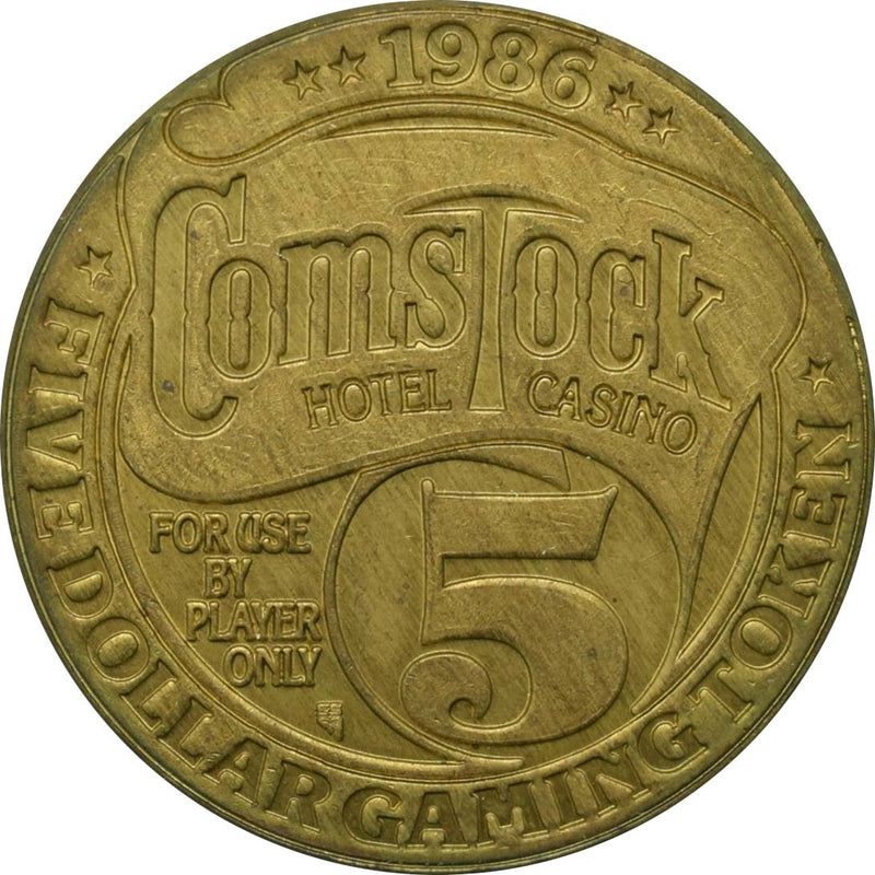 Comstock Casino Reno Nevada $5 Token 1986