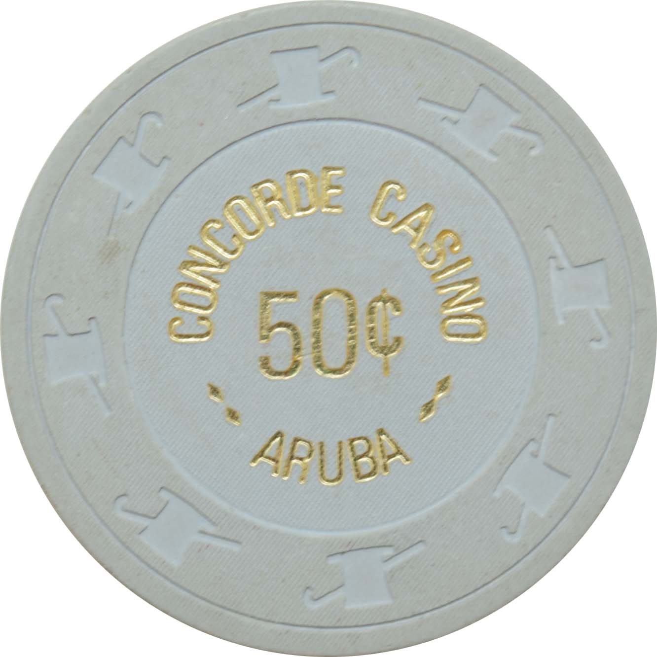 Concorde Casino Palm Beach Aruba 50 Cent Chip
