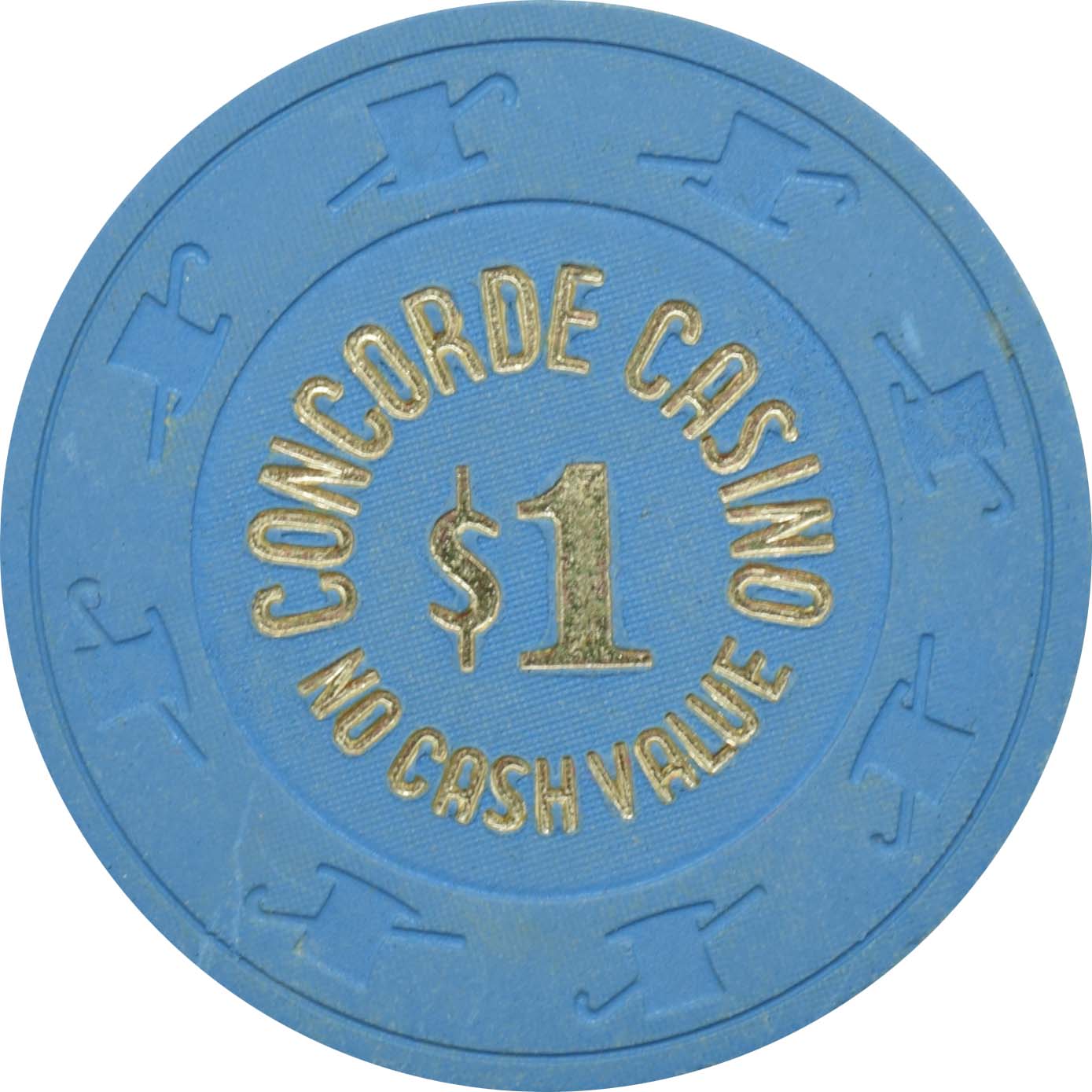 Concorde Casino Palm Beach Aruba $1 No Cash Value Chip