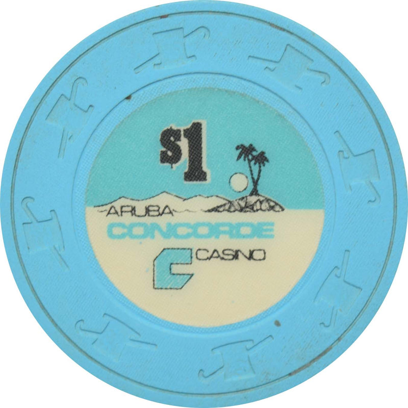 Concorde Casino Palm Beach Aruba $1 Chip