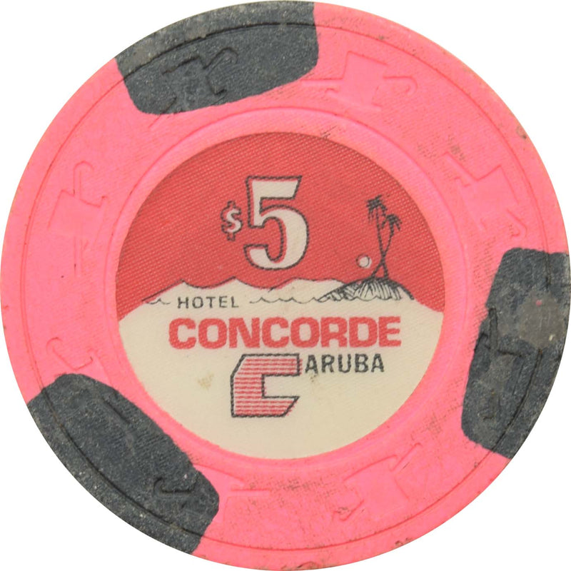 Concorde Casino Palm Beach Aruba $5 Chip